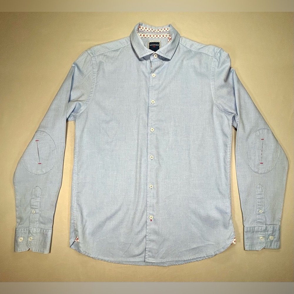 Rare DEVRED 1902 Slim Fit Blue Button Up Shirt Men's Medium M